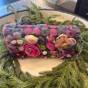 Adorable little purse pink and gray floral